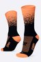Meia HUPI Splash Preto/Laranja Neon