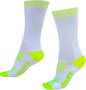 Meia HUPI Supreme Branco Listra Amarelo Neon