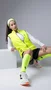 Meia Longa HUPI Lisa Amarelo Neon