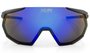 Óculos de Sol HUPI Aspen Armação Preto  Azul Lente Azul Espelhado