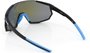 Óculos de Sol HUPI Aspen Armação Preto  Azul Lente Azul Espelhado