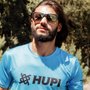 Óculos de Sol HUPI Brile Armação Preto Fosco Lente Dourado