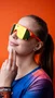 Óculos de Sol  HUPI Huez Laranja/Preto - Lente Laranja Espelhado