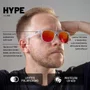 Óculos de Sol HUPI Hype Cristal Lente Vermelho Espelhado