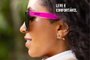 Óculos de Sol HUPI Luppa Armação Preto/Pink Lente Vermelho Espelhado - para rostos GRANDES