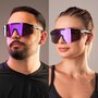 Óculos de Sol HUPI Maverick Preto - Lente Roxo