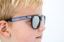 Óculos de Sol HUPI Naja Infantil Preto Cristal/Azul Cristal - Lente Espelhada