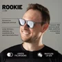 Óculos de Sol HUPI Rookie Cristal Prata Lente Preta