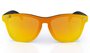 Óculos de Sol HUPI Seasons Preto - Lente Dourado Espelhado