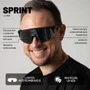 Óculos de Sol HUPI Sprint Preto Lente Prata Espelhado
