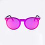 Óculos de Sol HUPI Tulum Preto - Lente Rosa Espelhado
