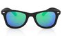 Óculos de Sol HUPI Wave Armação Preto Lente Verde Espelhado