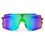 Óculos de Sol HUPI Andez Camo Preto e Cinza - Lente Verde Espelhado