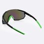 Óculos de Sol HUPI Aspen Armação Preto Lente Verde Espelhado