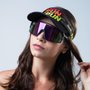 Óculos de Sol HUPI Eagle Preto - Lente Roxo Espelhado