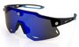Óculos de Sol HUPI Magnetic Preto/azul - Lente Azul Espelhado