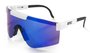 Óculos de Sol  HUPI Maverick Branco/Preto - Lente Azul Espelhado