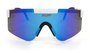 Óculos de Sol  HUPI Maverick Branco/Preto - Lente Azul Espelhado