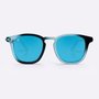 Óculos de Sol HUPI Shine Preto/Azul - Lente Azul Espelhado