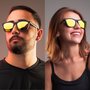 Óculos HUPI Sole Sertões Preto - Lente Dourada 