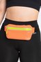 Pochete HUPI Slim Coral Zíper Amarelo