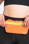 Pochete HUPI Slim Coral Zíper Amarelo