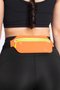 Pochete HUPI Slim Coral Zíper Amarelo