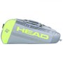 Raqueteira HEAD Beach Tennis Padel Tênis Core 6R Combi Cinza e Amarelo