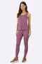 Regata Alto Giro Costas Elástico Personalizado Feminina Roxo Malva