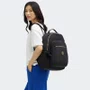 Mochila Kipling Seoul Preto e Dourado