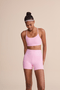 Bermuda Curta Live Sense Pro Rosa Claro Com Bolso