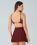 Top Eterno Liso Costas Decotadas Alto Giro Feminino Vermelho Marsala
