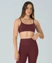 Top Eterno Liso Costas Decotadas Alto Giro Feminino Vermelho Marsala