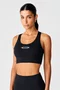 Top Feminino New Balance Graphic Sports Bra Preto