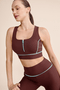 Top Zip Filete Active Bordô