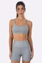 Top Alto Giro Nadador Elástico Feminino Cinza Sky
