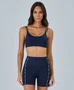 Top Nadador Elástico Personalizado Alto Giro Feminino Azul