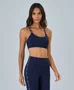 Top Nadador Elástico Personalizado Alto Giro Feminino Azul