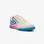 Chuteira Futsal Umbro Pro 5 Bump Club Masculina Bege e Rosa