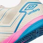 Chuteira Futsal Umbro Pro 5 Bump Club Masculina Bege e Rosa