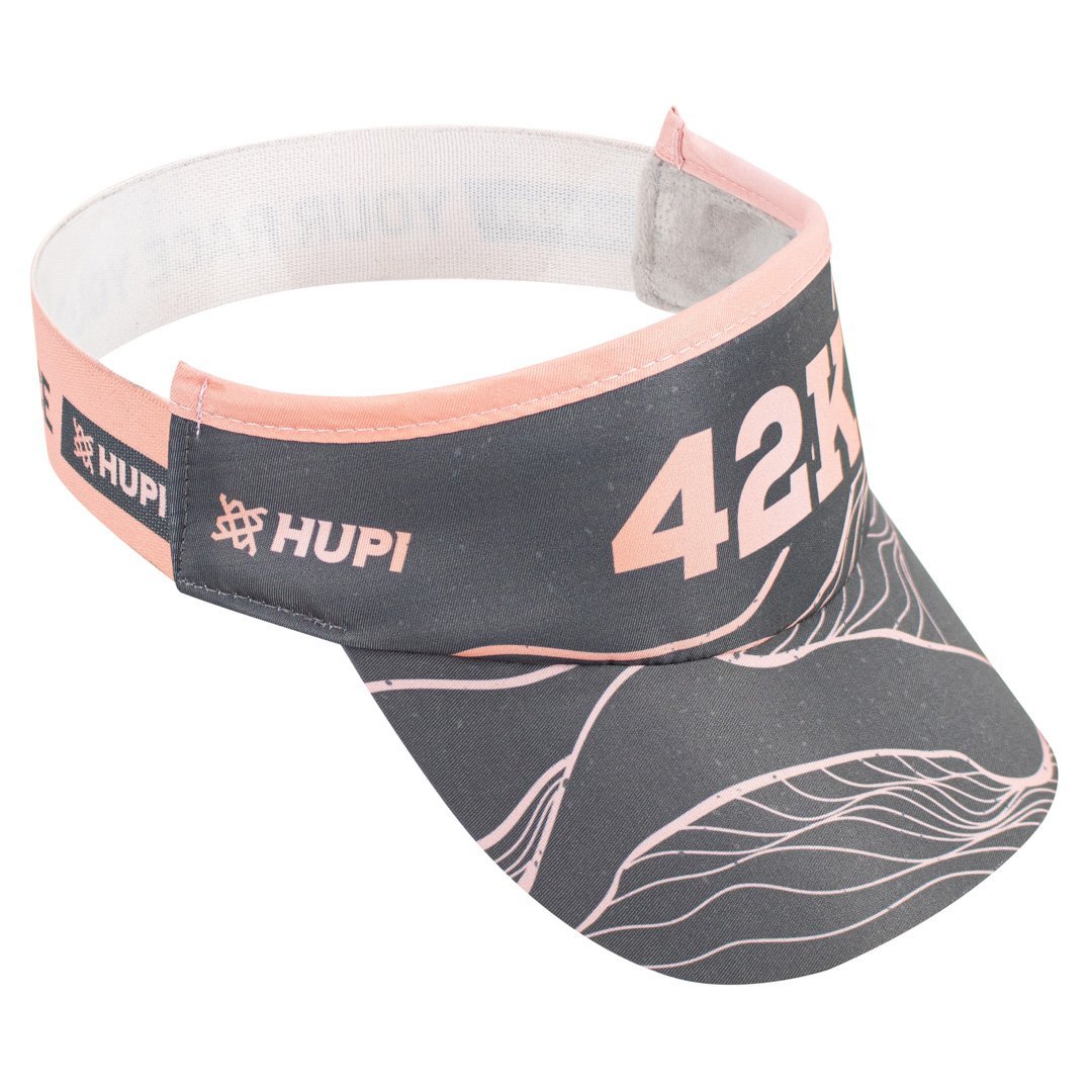 Viseira para Corrida HUPI 42k Ibira Preto e Rosa Viseira para Corrida HUPI 42k Ibira Preto e Rosa