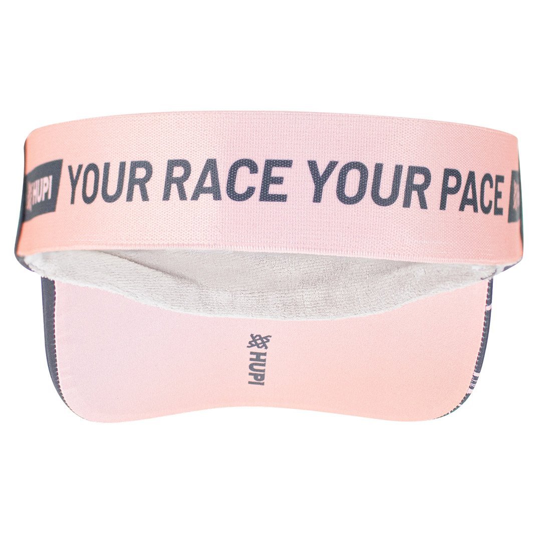 Viseira para Corrida HUPI 42k Ibira Preto e Rosa Viseira para Corrida HUPI 42k Ibira Preto e Rosa