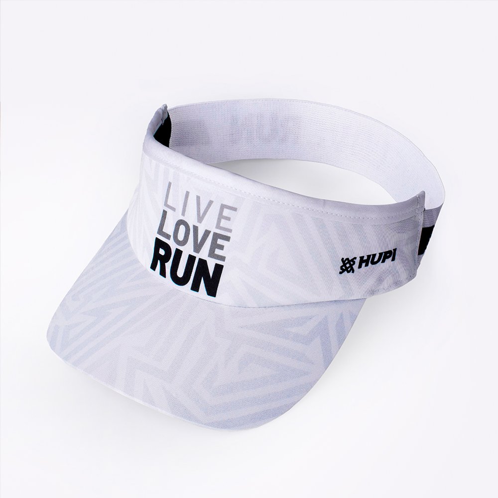 Viseira Para Corrida HUPI Live Love Run Branca Viseira Para Corrida HUPI Live Love Run Branca
