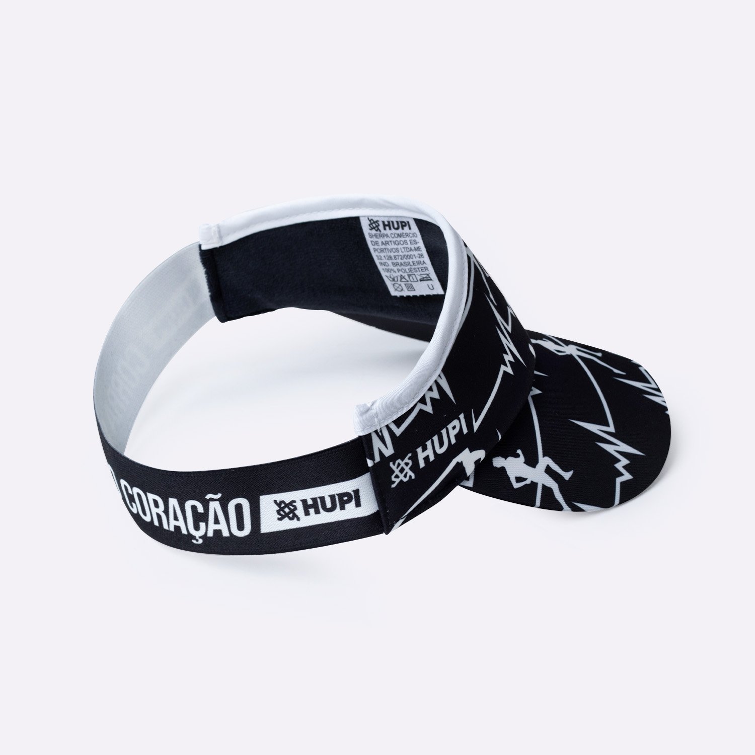 Viseira para Corrida HUPI Run Beats Preto Viseira para Corrida HUPI Run Beats Preto